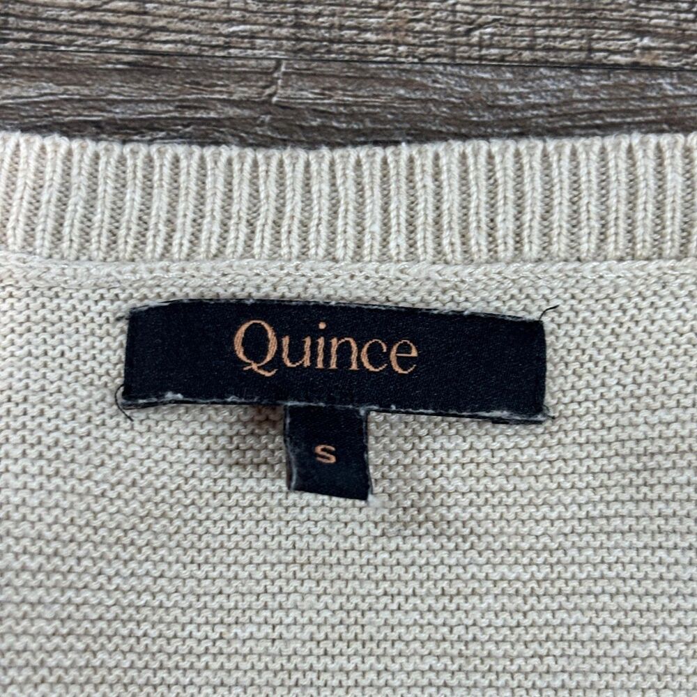Quince Sweater Women's Small Oatmeal Lightweight Cashmere Dolman Knit Short Slee - Picture 6 of 8